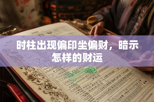 时柱出现偏印坐偏财，暗示怎样的财运