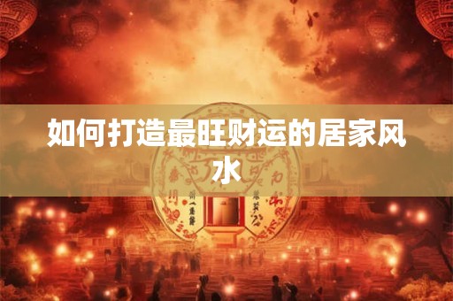 如何打造最旺财运的居家风水