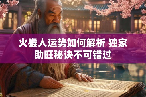 火猴人运势如何解析 独家助旺秘诀不可错过