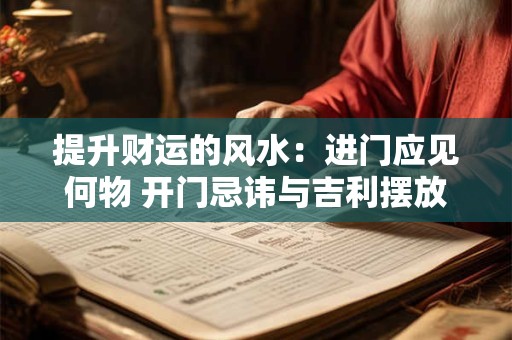 提升财运的风水：进门应见何物 开门忌讳与吉利摆放