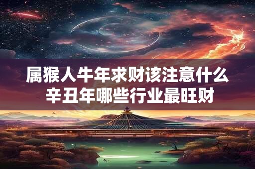 属猴人牛年求财该注意什么 辛丑年哪些行业最旺财