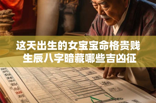 这天出生的女宝宝命格贵贱 生辰八字暗藏哪些吉凶征兆