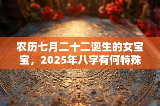 农历七月二十二诞生的女宝宝,2025年八字有何特殊之处 农历七月二十二诞生的女宝宝,2025年八字有何特殊之处