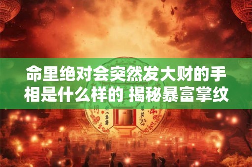 命里绝对会突然发大财的手相是什么样的 揭秘暴富掌纹特征