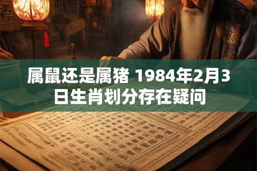 属鼠还是属猪 1984年2月3日生肖划分存在疑问