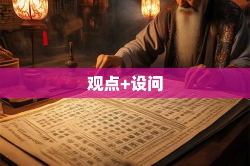 观点+设问