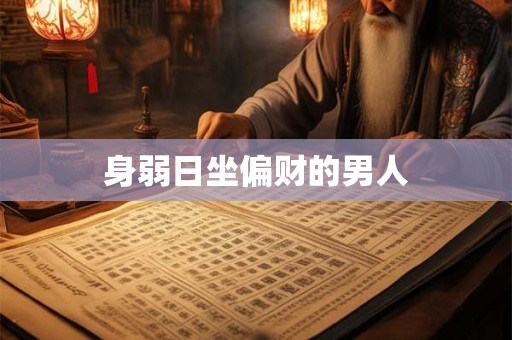 身弱日坐偏财的男人