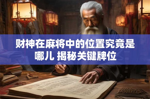 财神在麻将中的位置究竟是哪儿 揭秘关键牌位