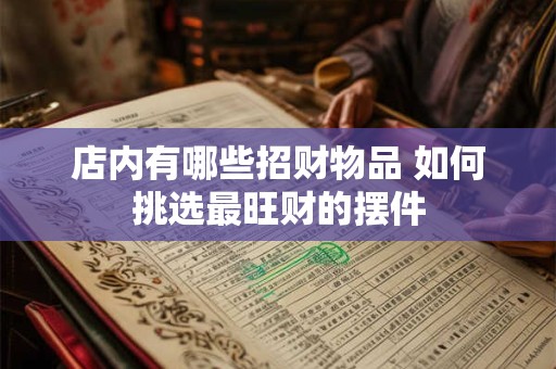 店内有哪些招财物品 如何挑选最旺财的摆件