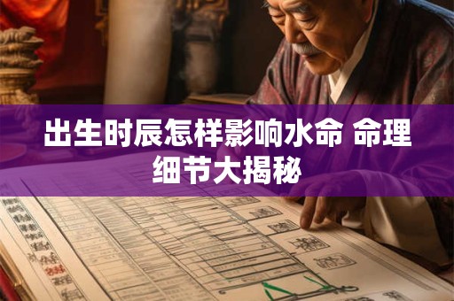 出生时辰怎样影响水命 命理细节大揭秘 出生时辰怎样影响水命 命理细节大揭秘