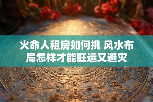 火命人租房如何挑 风水布局怎样才能旺运又避灾