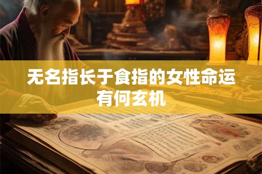 无名指长于食指的女性命运有何玄机