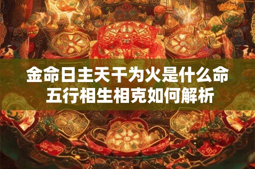 金命日主天干为火是什么命 五行相生相克如何解析