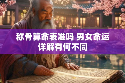 称骨算命表准吗 男女命运详解有何不同