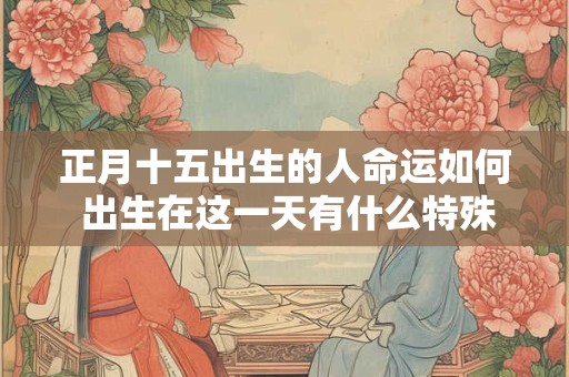 正月十五出生的人命运如何 出生在这一天有什么特殊含义