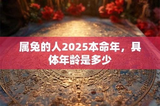 属兔的人2025本命年，具体年龄是多少