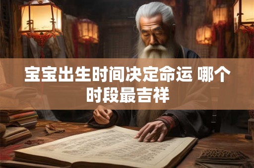 宝宝出生时间决定命运 哪个时段最吉祥