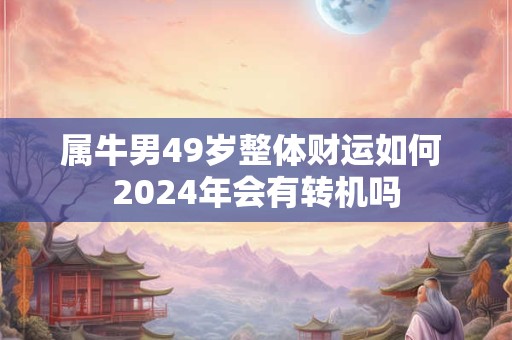 属牛男49岁整体财运如何 2024年会有转机吗