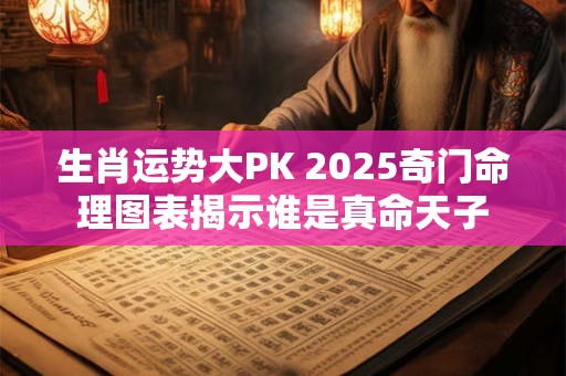 生肖运势大PK 2025奇门命理图表揭示谁是真命天子
