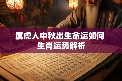 属虎人中秋出生命运如何 生肖运势解析