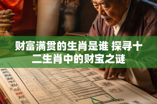 财富满贯的生肖是谁 探寻十二生肖中的财宝之谜