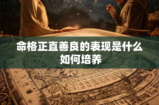 命格正直善良的表现是什么 如何培养