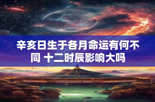 辛亥日生于各月命运有何不同 十二时辰影响大吗