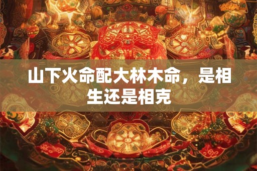 山下火命配大林木命，是相生还是相克