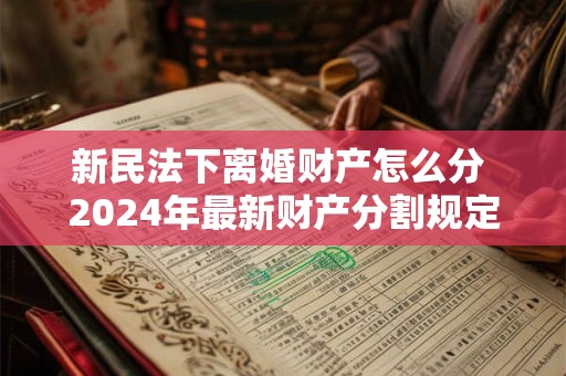 新民法下离婚财产怎么分 2024年最新财产分割规定有何变化