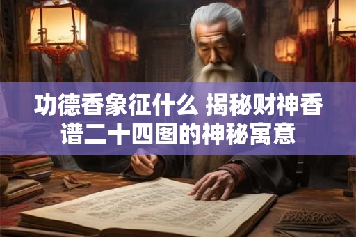 功德香象征什么 揭秘财神香谱二十四图的神秘寓意