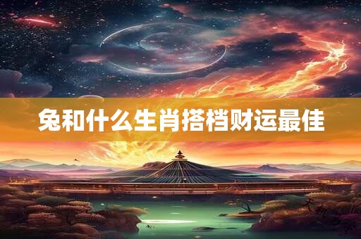 兔和什么生肖搭档财运最佳