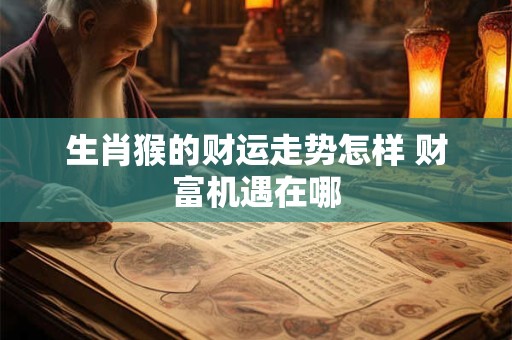 生肖猴的财运走势怎样 财富机遇在哪