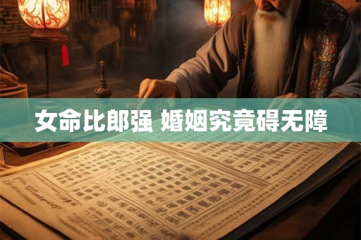 女命比郎强 婚姻究竟碍无障
