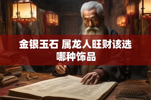 金银玉石 属龙人旺财该选哪种饰品