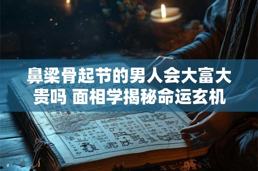 鼻梁骨起节的男人会大富大贵吗 面相学揭秘命运玄机