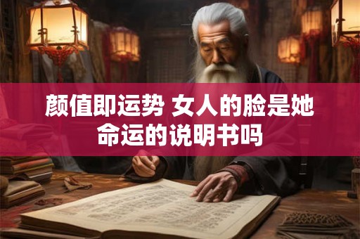 颜值即运势 女人的脸是她命运的说明书吗