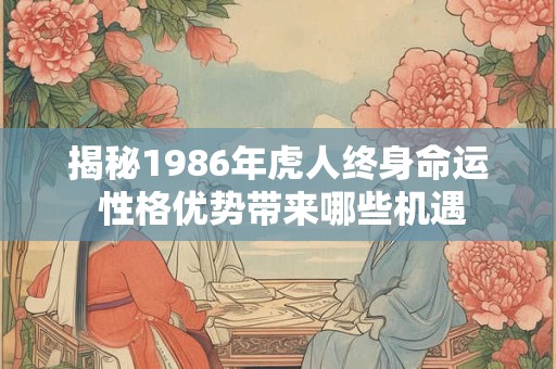 揭秘1986年虎人终身命运 性格优势带来哪些机遇