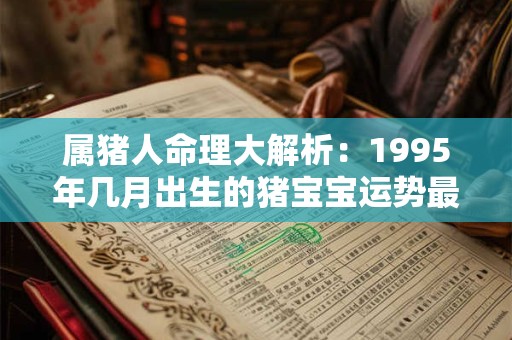 属猪人命理大解析：1995年几月出生的猪宝宝运势最佳
