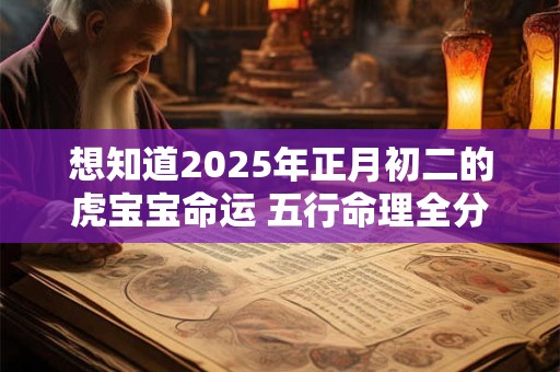 想知道2025年正月初二的虎宝宝命运 五行命理全分析