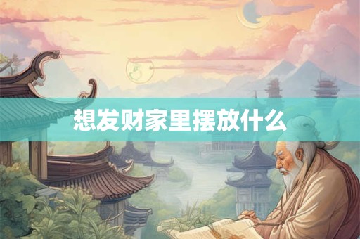 想发财家里摆放什么