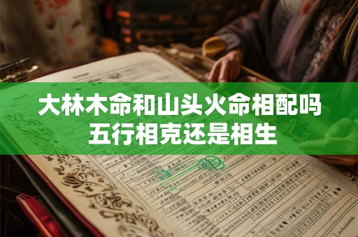 详细阅读:大林木命和山头火命相配吗 五行相克还是相生 大林木命和山头火命相配吗 五行相克还是相生