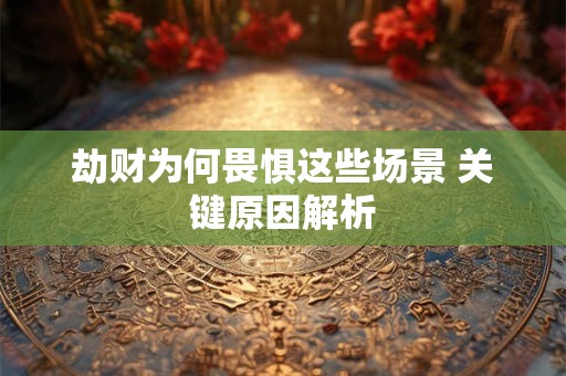劫财为何畏惧这些场景 关键原因解析