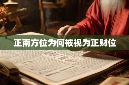 正南方位为何被视为正财位