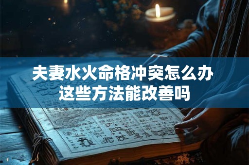 夫妻水火命格冲突怎么办 这些方法能改善吗