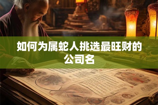如何为属蛇人挑选最旺财的公司名