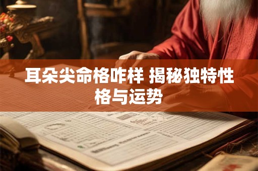 耳朵尖命格咋样 揭秘独特性格与运势