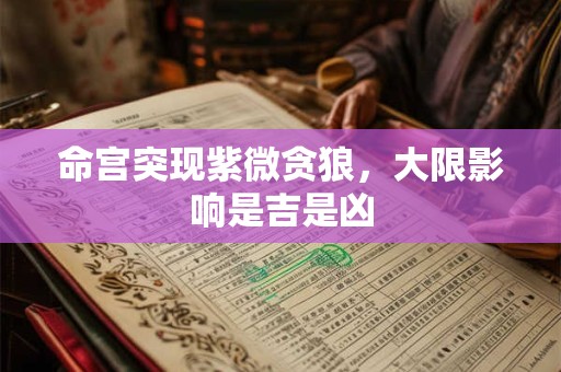 命宫突现紫微贪狼，大限影响是吉是凶