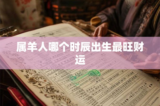 属羊人哪个时辰出生最旺财运