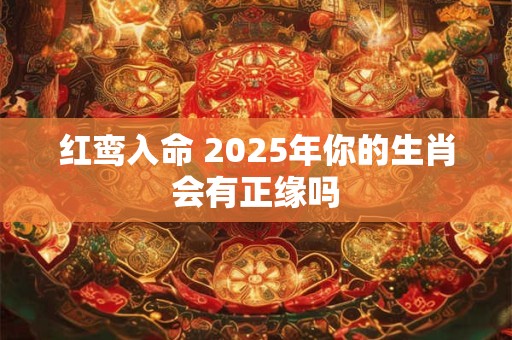 红鸾入命 2025年你的生肖会有正缘吗