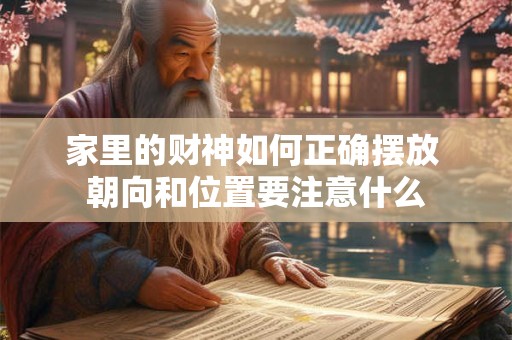 家里的财神如何正确摆放 朝向和位置要注意什么